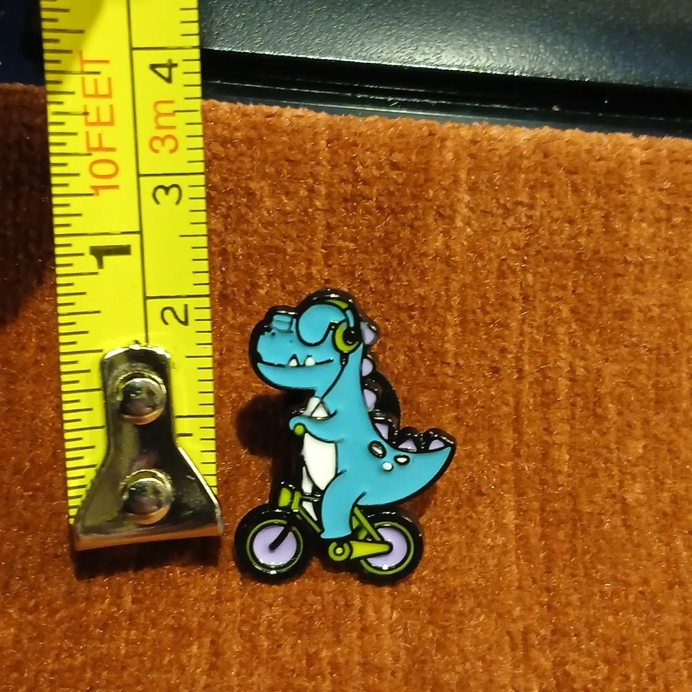 5/$25 NEW T-Rex on a Bicycle Enamel Pin